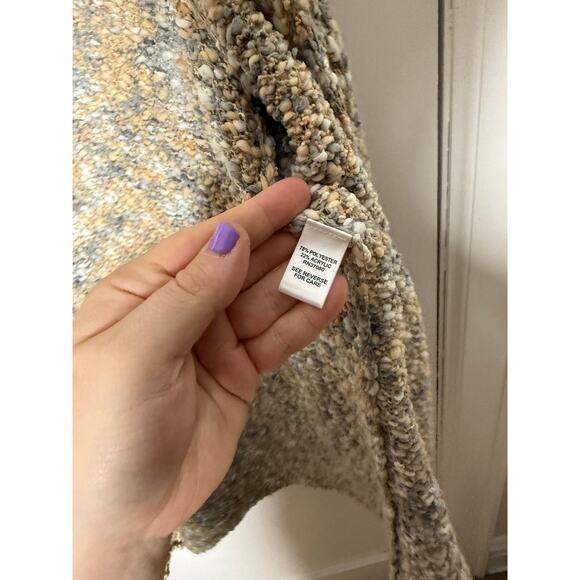 Cato Chunky Brown Boucle Open Knit Slouchy Cardigan Sweater Women's 18 W / 20W - Picture 5 of 7